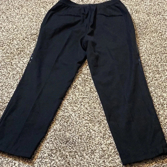 Helmut Lang 100% Wool Crop Black Pants with Side Tape Detailing - Picture 8 of 9